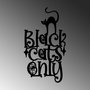 Wallity Cat 8 Escultura de Pared de Metal Negra